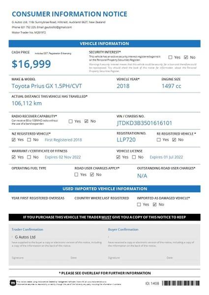 Car Finance 2018 Toyota Prius-1079346